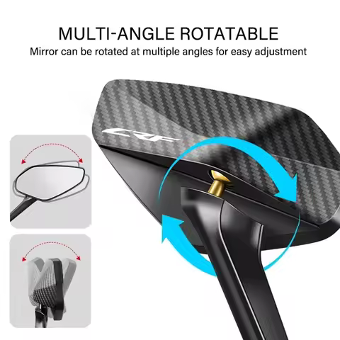 Wide View Convex Motorcycle Rearview Mirror For HONDA CRF 300L 300 L CRF300 RALLY CRF300L 2025 Carbo