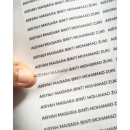 Sticker Nama Jawi Rumi.