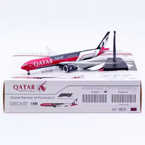 XX40844 Alloy Collectible Plane Gift JC Wings 1:400 Qatar Airways Boeing B777-300ER Diecast Aircraft