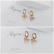 [Ready] Anting Anak Anti Karat Titanium Micky Jepit Zirkon