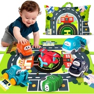 1 Year Old Boy Large Cartoon Truck Toy with Game Mat/Storage Bag|12-18 Months and Age 1-2 Years Old 