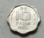 印度1983年10 paise硬幣一枚（品相實物如圖）