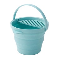 ISETO Bucket Foldable Bucket 8L with Tray Mint Green 8L W32.8 x L30.0 x H5.5~22.4cm Made in Japan Fo