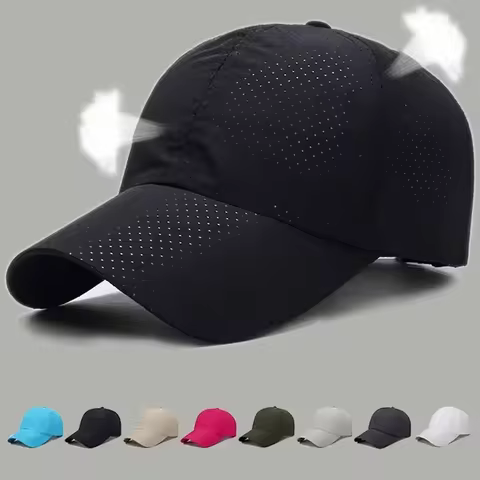 Hat Men Women Spring Summer Solid Color Mesh Cap Baseball Cap Korean Edition Sunscreen Hat Mesh Brea