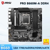 Msi Pro B660m-a Ddr4 Motherboard Intel B660 Lga 1700 Sokongan I9-14900f 14700 14600 13600 12700 1240
