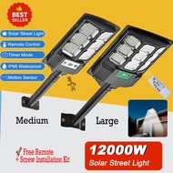 Solar LED Street Light 12000W / 8000W – Lampu Jalan Solar Waterproof dengan Motion Sensor & Remote u