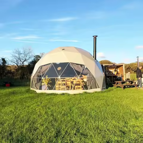 Hot Selling Outdoor Summer Glamping Dome Tent Luxury Starry Geodesic Panorama Dome Hotel Lodge Glamp