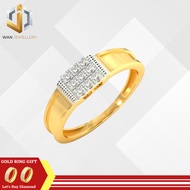 Cincin pria cincin berlian eropa emas 750 emas 18k