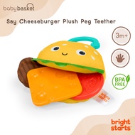 Bright Starts Say Cheeseburger Plush Peg Teether