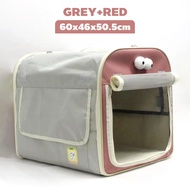 Petcho กระเป๋าสำหรับสัตว์เลี้ยง พับได้ พกพาสะดวก มาพร้อมเบาะรองนุ่ม กระเป๋าสัตว์เลี้ยงแบบพกพา