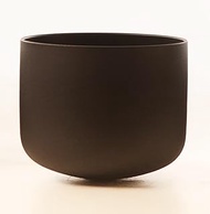 Leize Crystal Singing Bowl Chakra Tuned Quartz 7 inch Black 432hz A Note with Suede Striker