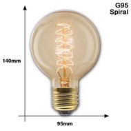 Retro Edison Light Bulb E27 40W 220V A60 ST64 G80 G95 T45 Incandescent Bulb Ampoule Vintage Edison L