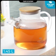 One Two Cups Heat Resistant Glass Teapot Borosilicate 1.45L - BR-384