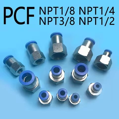 PCF Pneumatic Quick Connector American Standard NPT Internal Thread N1/8 N1/4 N3/8 N1/2 PU Hose Air 