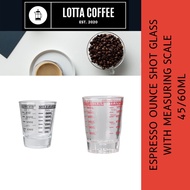 45/60ML Espresso Ounce Cup Measuring Cup Shot Cup With Scale
