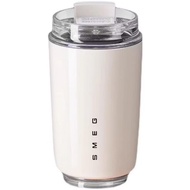 SMEG Portable Coffee  Cup - Large Capacity Stainless Steel Water and Coffee Cup - Drinkware, Mug lea