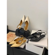 SOFT LEATHER BACK STRAP HIGH HEELS 3CM 7889-7