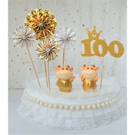 Baby 100 Days | Baby Cake Topper | 100 Days Celebration Cake Decoration | Baby 100 Days Party Decora