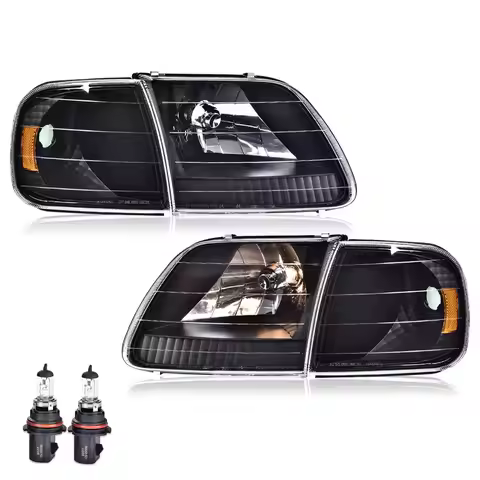 Headlights Ford F150 Assembly Headlights Assembly W/Bulbs Fit for Ford F150 1997-2003 /For Ford Expe