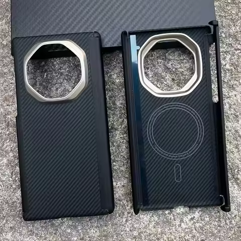 Real Carbon Fiber Phone Case for Huawei Mate XT/ XTS Ultimate Dual Hinge Magnetic Aramid Fiber Compa
