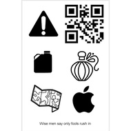 Customised Sticker Logo QR code Printing Service Personalised Black & White Thermal Rectangular Stic