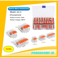 WXY Wire Connector Terminal Block Connector Box Electrical Lever Wire 2/3/5 Port 75 PCS - Wire Conne