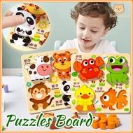 Early Childhood Educational Wooden Puzzles 3D Wooden Animal Puzzles Boards Cognitive Game Toys
