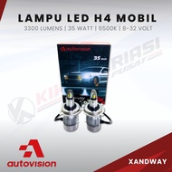 Autovision Xandway H4 35 Watt 6500K White LED Bulb H4 Car Motorcycle