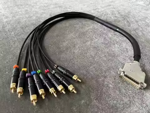 DB25 To 8PS-RCA YS373 6.35mm Multirail Machine Special Speaker Audio Cable Connector