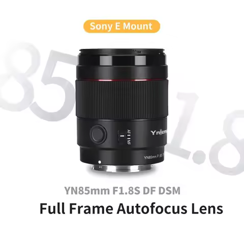YONGNUO 85mm F1.8 Auto Focus Camera Large Aperture Lens For Sony E Mount A9 A7RII A7II A6600 A6500