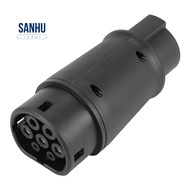 EVSE EV Adaptor 32A J1772 Type 1 to Type 2 Plug EV Adapter, Electric Cars Vehicle Charger Charging C