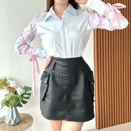 Dearvera (Real Picture) Asoka Elisa Shirt Korean Style Blouse Top for Women
