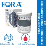 FORA 6 3-in-1 Test Strips (B, HEMOGLOBIN, HEMATOCRIT) 25s