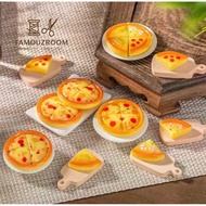 Miniature Resin Pizza Beef Cheese Ornament - Miniature Pizza Shrimp and Cheese Ornament - Fake Food 
