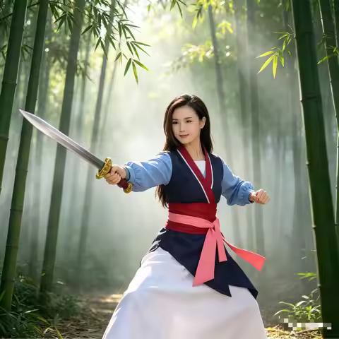 Mulan Cosplay Costume Women Princess Mu Lan Dress Chinese Hanfu Heroine Outfit for Halloween Comic C