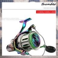 Thunder Cc8000/10000/12000 Fishing Reel Long Shot Stainless Steel Screw-in Seawater-proof Spinning Reel