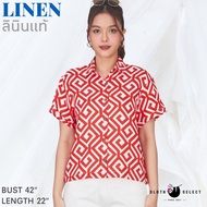 SLOTH SELECT…เสื้อเชิ้ตลินินแท้💯 ทรงแขนสั้น ใส่สบาย ลายพิมพ์สดใส ทรงนี้ใส่ได้บ่อยเลยค่ะ งานตัดเย็บดี