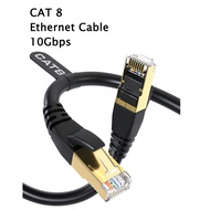 Cat8 Ethernet Cable, Outdoor And Indoor, 6ft Heavy Duty High Speed 26AWG, 2000Mhz With Gold Plated