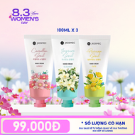 JKOSMEC Combo 3 Tuýp: Kem Dưỡng Da Tay Jkosmec Cấp Ẩm Hương Hoa Hand Cream 100ml