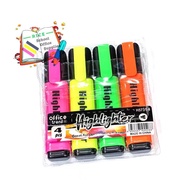 Rice School Supplies 4in1 Highlighter Pen Text Marker Highlighters Pastel Color