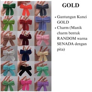 GANTUNGAN Bow Keychain Crochet/ Crochet Keychain Bag Accessories
