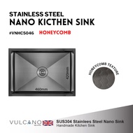 VULCANO 50cm x 46cm Nano Honeycomb Kitchen Sink - VNHC5046