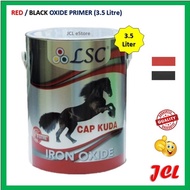 3.5L LSC IRON OXIDE PRIMER METAL UNDERCOAT ANTI-RUST IRON STEEL PAINT [RED / BLACK] *Ready Stock*