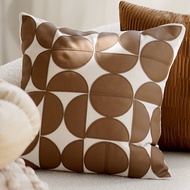 CIFbuy 1PCS Cream Brown Vintage Style Velvet Cushion Cover 45x45cm Spring Solid Color Simple Design 