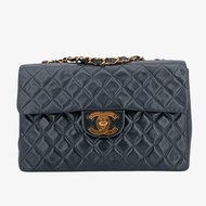 CHANEL Vintage Black Lambskin Maxi Classic Flap Bag