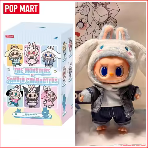 POP MART LABUBU THE MONSTERS x Sanrio Characters Hello Kitty and Friends Services Vinyl Plush Pendan