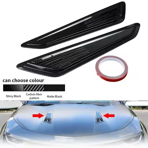 A Pair Car Exterior Hood Air Vent Outlet Wing Cover Trim Fits for 2016-2018 Camaro LT 1LT 2LT Models