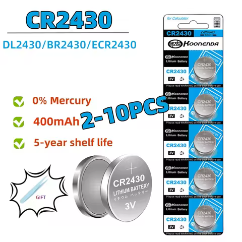 NEW 2-10PCS CR2430 3V 400mAh Lithium Battery DL2430 BR2430 Button Coin Batteries for Key Fob Watch A