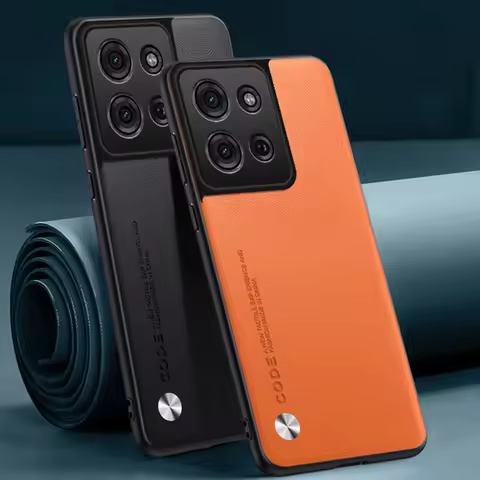 Luxury PU Leather Case For Motorola Moto G75 5G Back Cover Matte Silicone Shockproof Full Protection