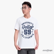 GALLOP : เสื้อยืดผ้าคอตตอนพิมพ์ลาย Graphic Tee รุ่น GT9181 สี White - ขาว / ราคาปกติ 890.-